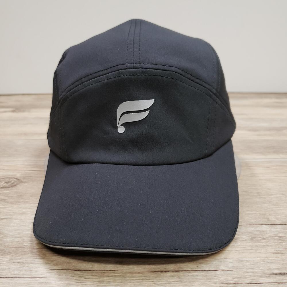 Fabletics Hat Cap Strap Back One Size Black Reflective Logo Running Womens
